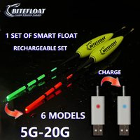 1Set Smart Fishing Electronic Float Led Light Rod Set With Cr425 Rechargeable Battery Charger Hook Change Color Carp 2024 New