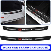 1pcs Carbon Fiber Car Trunk Rear Bumper Sticker Guard Plate Protector For Honda Civic XR-V HR-V City Accord Odyssey Spirior CRV