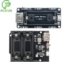 1Set ESP8266 ESP32 Power Supply Rechargeable Dual 16340 Lithium Battery Charger Shield Module Output 3.3V 5V for Arduino R3