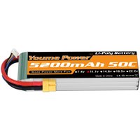 1 pièce Batterie Lipo Youme 2S 3S 4S 6S 3300mAh 4500mAh 5200mAh 6200mAh 6500mAh 7.4V 11.1V 14.8V 22.2V T XT60 Boîtier rigide Pièces RC