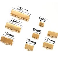 10-20pcs Stainless Steel Cove Clasps Cord End Caps String Ribbon Leather Clip DIY Jewelry Making Supplies for Necklace Bracelet