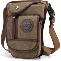 Men's Canvas Drop Leg Bag Motorcycle Multi-purpose Messenger Shoulder Bag High Quality Belt Hip Bum Waist Fanny Pack for Camping