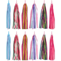 2pcs Allek 25cm Handlebar Streamers Colorful Ribbon Tassels Girls Boys Bike Tricycle Kids Scooters Deco