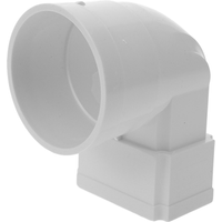 To Round Downspout Gutter Connector Wide Mouth Design Rainwater Pipe System Durable Plastic Material Roof Drainage