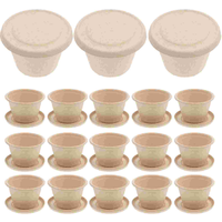 50 Pcs 4 Oz Pulp Containers With Lids Sauce Cups Condiment Cups Sealing Disposable Biodegradable Takeout Boxes For Kitchen