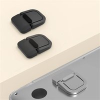 Mini Metal Foldable Laptop Stand Portable Computer Keyboard Riser Lift Self-Adhesive Invisible Notebook Stand Adjustable Height