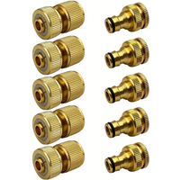 6pcs/10pcs, EU Standard Aluminum Garden Hose Tap Connector Fitting for 1/2 Inch (21mm) & 3/4 Inch (26.5mm) & Graden Hose