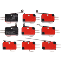V-15 Series 16A 250VAC SPDT Micro Switch Momentary Travel Limit Switch 1NO1NC Lever Roller for Electronics