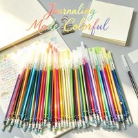 12-100 Color 1.0mm Glitter Pen Refills Set Flash Multicolor Gel Pen Refill Core DIY Art Painting Graffiti Pen Refills Supplies