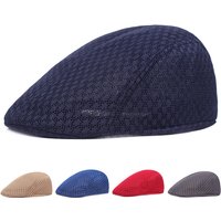 2023 New Summer Casual Beret Hat Unisex Mesh Flat Caps Newsboy Style adjustablr Fashion Breathable Summer Hat for Women Men Caps