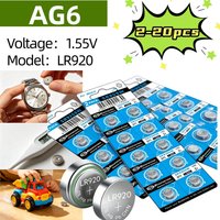2-20PCS 1.55V AG6 Button Batteries 30mAh 371 SR920SW LR920 SR927 171 370 L921 LR69 SR920 for Watch Toys Remote Cell Coin Batter
