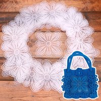 10/20/50/100Pcs Woven Bag Accessories Plastic White Butterfly Flower Crochet Decorations DIY Handmade Woven Bag Accessories
