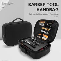 Black Barber Electric Clipper Bag Salon Hairdressing Tool Storage Travel Shaver Organizer Beard Trimmer Box Holder for Carrying