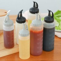 175ML/350ML Large Squeeze Condiment Bottles With Nozzles Ketchup BBQ Sauces Olive Oil Bottle Dispenser Squeeze Sauce Bottle