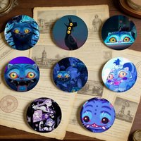 D-Demon H-Hunters Tiger Badges Peripheral Lapel Pins Tinplate Round Brooch For Shoulder Bag Accessories Souvenir Gifts