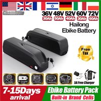 48V Rechargeable Battery 36v 52v Electric Bike Battery 60V Hailong 72V 20ah 30ah 40 50ah 60ah Scooter 18650 Lithium Battery Pack