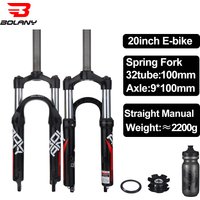 Bolany Folding Bike 20 Inch Suspension Fork Disc Brake BMX Kids Spring Forks Quick Release 9*100mm Bicycle Accessories