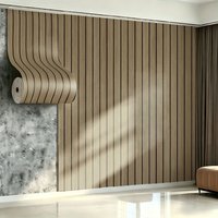 Thick Wood Grid Peel and Stick Wallpaper Faux Plaid Design Waterproof Moisture Proof for Walls Ceilings Home Decor Self Adhesive