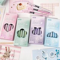 Fresh Style Drunken Berry Kawai Gel Pens Straight Liquid Neutral Pens 0.5mm Gift Ink Office Supplies Signing Lovely Stationery