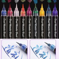 10-Piece Butterfly Brush Set Glitter Soft Tip Calligraphy Pens for Wedding Certificates Scripture Copying Painting