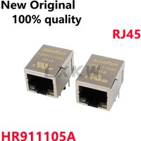 1/PCS New Original HR911105A RJ45 connector 100M Ethernet port with light HANRUN network transformer In Stock