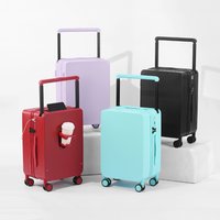 Manufactory PC Travel Trolley Case Durable Men Combination Case Small Size Boarding Case Luggage Suitcase with USB