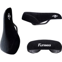 AliExpress Funsea Bicycle Accessories Saddle for Wheelie Stunt Big BMX Cruiser Bike Seat with Grippy Surface 8mm Steel Rail White Eagle Eye