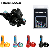 6 Pcs Bicycle Disc Brake Caliper Bolt Clamp Fixed Screws M6*18MM Titanium-plated Colorful Steel For MTB Mountain Bike