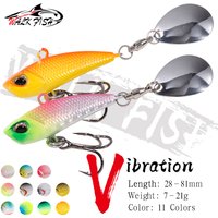 WALK FISH Metal VIB Spinner Bait 7g 11g 15g 21g Vibration Fishing Lure Rotating Tail Sequins Japan Wobbler Trolling Bait Pesca
