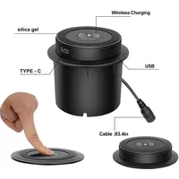 QI 3 in 1 Wireless Charger Built in Type-C USB Ports Desktop Embedded Charging Station for iPhone 13 Xiaomi Airpods Mobile Phone