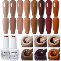 Arte Clavo 15ML Red Brown Color Gel Nail Polish Autumn Winter Nail Art Gel Nail Supplies Semi Permanent Soak Off UV Gel Varnish