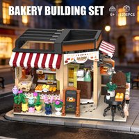 1205PCS Bread House Model Building Blocks Toy Bread House Puzzle Bricks Sets Educational Toys Desktop Ornament Gifts