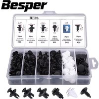 Auto-Befestigungsclips, gemischtes Set für Karosserie, Drucknieten, Stoßstangen, Türverkleidungen, Befestigungskit, Auto-Clips, 100/50 Stück, Box/Beutelverpackung