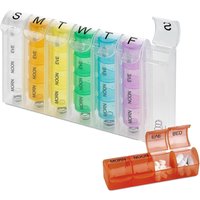 1pc Weekly Pill Organizer 4 Times a Day, 7 Day Pill Box, Daily Pill Case with 28 Compartments, Large Enough to Hold the Large