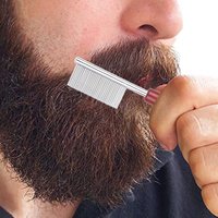 1pcs Gentleman Barber Styling Metal Comb Stainless Steel Men Beard Comb Mustache Care Shaping Tools Pocket Hair Comb Styling