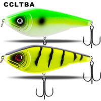 CCLTBA Slow Sinking Jerkbait 9cm/26g Hard Artificial Fishing Lures Wobbler Hard Bait VIB Jerk Bait Pike Musky Fishing Tackle