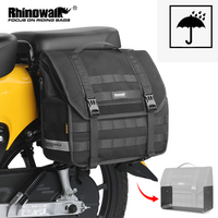 Rhinowalk Motorcycle Side Bag 13L Rainproof Quick Release Motor Saddle Bag With Inner Support Board Tail Rack Storage Luggage