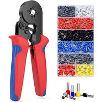 1200PCS European Cold Press Tube Type Terminal HSC8 6-4A Tube Type Pre Insulated Terminal + Pliers Set Box