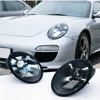 Smoked DRL LED Front Lamp Housing For Porsche 911 997 2005-2012 Upgrade To 992 Style Head Light