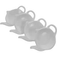 4Pcs Ceramic Teabag Saucer Tea Bag Tray Snack Holder Snacks Dish Dipping Plate Sauce Bowl Seasoning Dish For Sauce Dessert