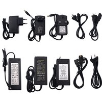 Adaptateur secteur DC avec prise EU/US/UK/AU 5V 12V 24V 1A 2A 3A 4A 5A 6A 7A 8A 10A Transformateur AC110V 220V vers DC 12V 24V Alimentation LED