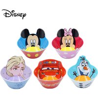 Cartoon Princess Elsa & Olaf, Mickey Minnie, Daisy, Stitch McQueen Kids Silicone Placemat & Melamine Baby Feeding Bowl