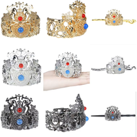Metall Haarknoten Krone Dekoration Wuxia Held Ritterliche Chinesische Krieger Kopfbedeckung Goldene Silber Schwarz Königliche Prinz Krone Haarnadel