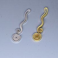5pcs/lot Handmade Floral Spiral Charm Pendant For Necklace Bracelets Jewelry Crafts Making Handmade Stainless Steel Charm