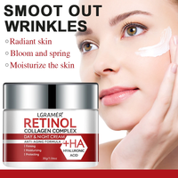 Retinol Collagen Facial Cream Deep Moisturizing Skin Repair Wrinkle Smoothing Firming Enhancement Youth Cream for Dry Aging Skin