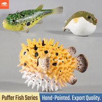 Sealife Animals Ocean Pufferfish Action Figures Mini PVC Model School Project Kid Collection Educational Toy