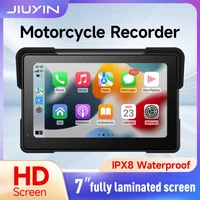 JIUYIN 7 Zoll Carplay Motorrad-Navigation GPS Kabelloses CarPlay Android Auto IPX67 Display Tragbarer Moto-Bildschirm