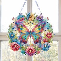 Animal Theme 2D Flat DIY Special Shape Hanging Diamond Art Kits Diamond Painting Set Diamond Art Pendant Wall Door Decoration