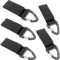Outdoor Camping Hiking Climbing MultiTool Molle Nylon Webbing Clip EDC Tool Belt Ribbon Keychain Clasp Hook Carabiner Buckle