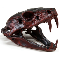 Terrifying Cobra Skull Statue Ornament Cool Home Decor Snake Skull Desktop Ornament